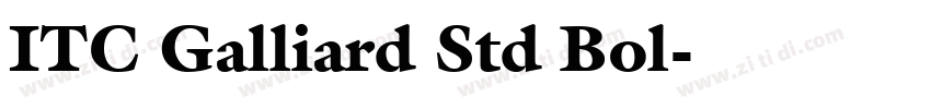 ITC Galliard Std Bol字体转换